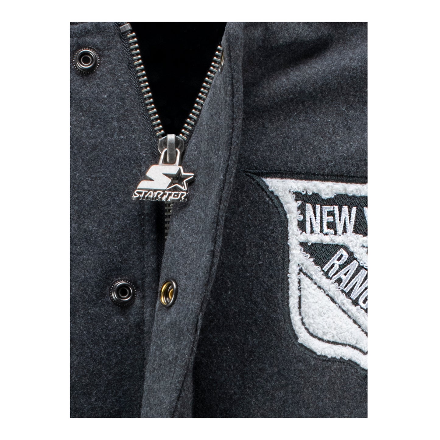 Starter Rangers First Rounder Varsity Jacket - Detail View