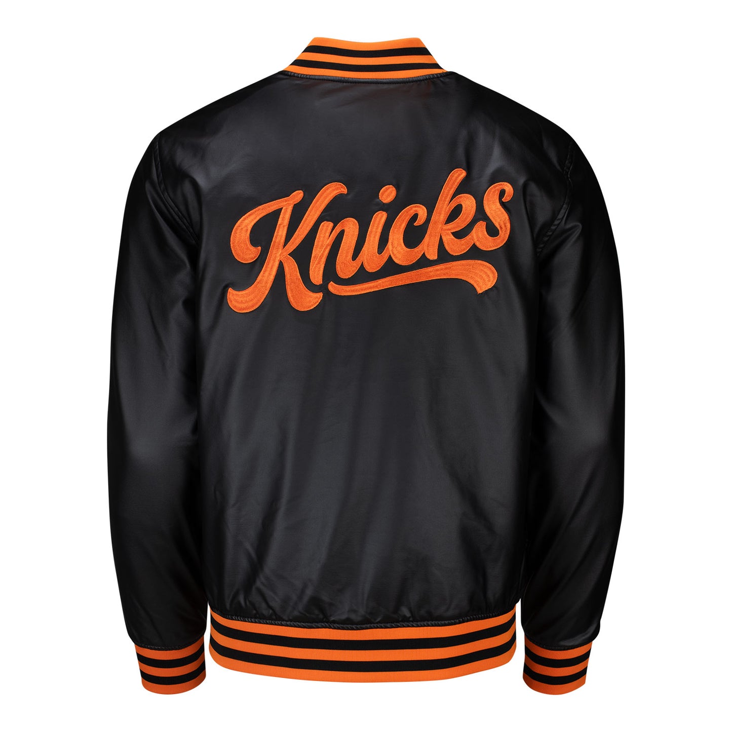 Wild Collective Knicks Metallic Bomber Jacket - Back View
