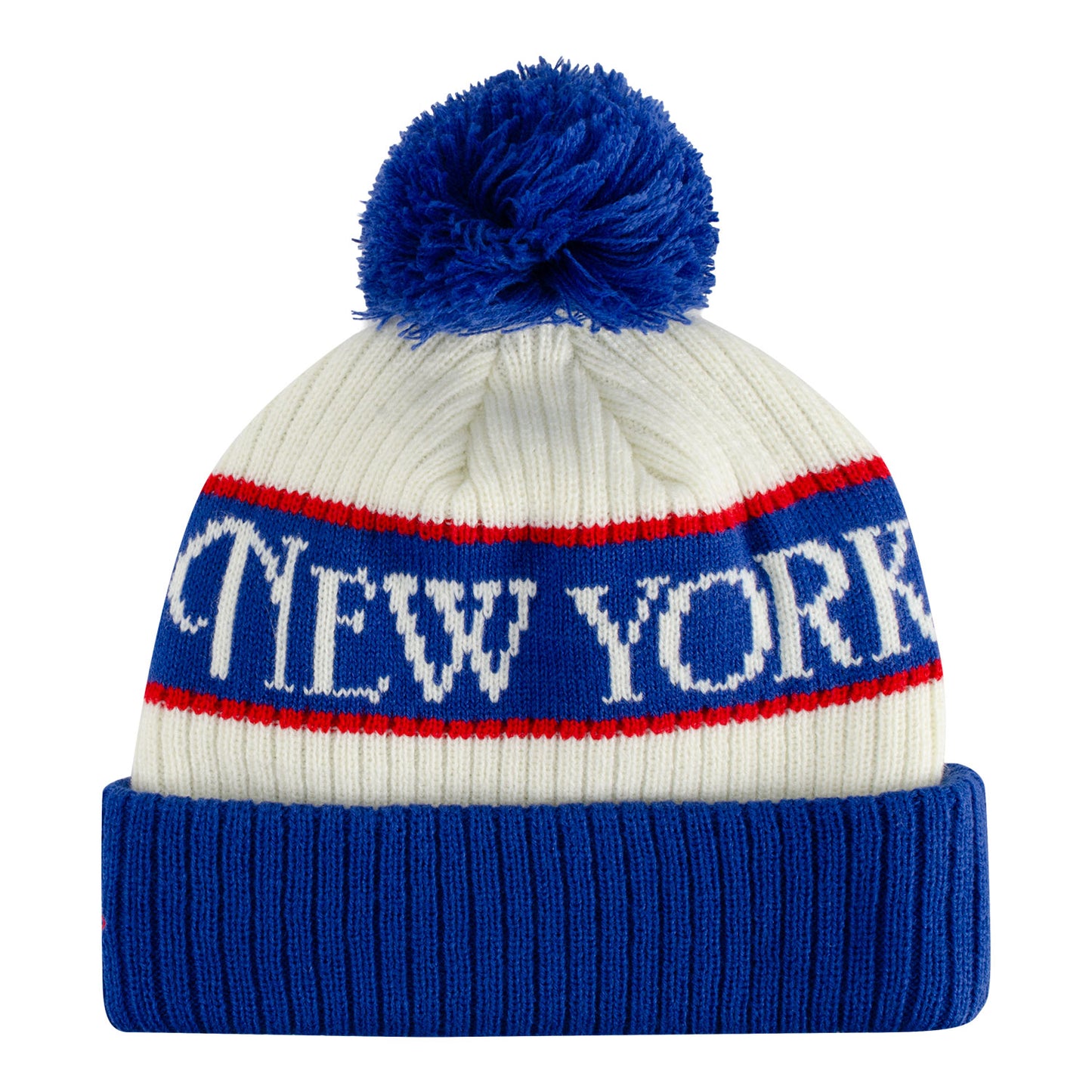 New Era Rangers Exclusive New York Script Pom Knit - Back View