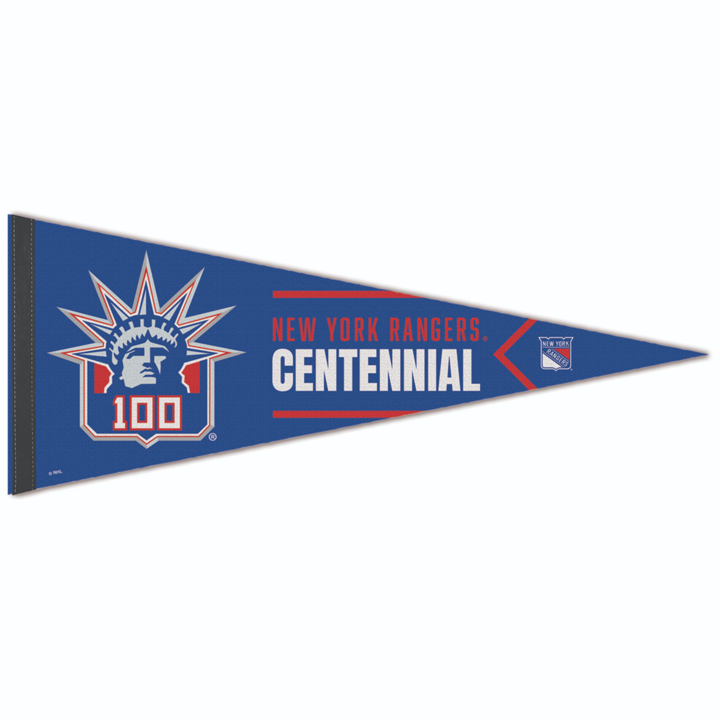 Wincraft Rangers Centennial Liberty 12" x 30" Premium Pennant - Front View