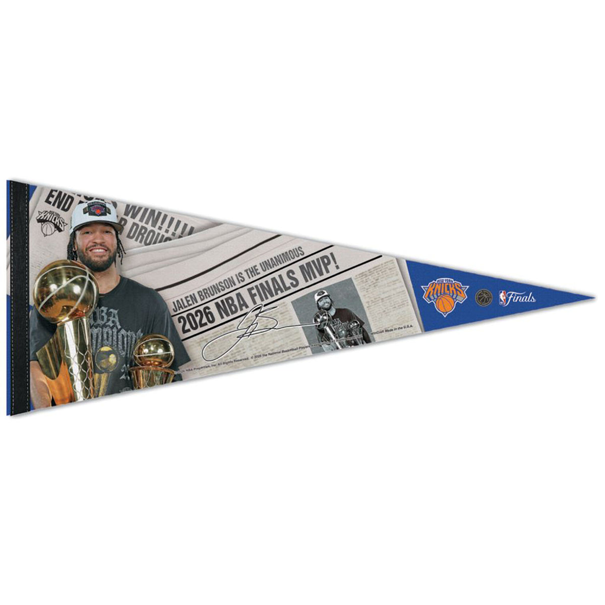 Knicks Brunson MVP Newspaper Pennant