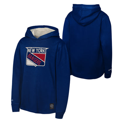 Youth Mitchell & Ness Rangers Thermal Long Sleeve Hood