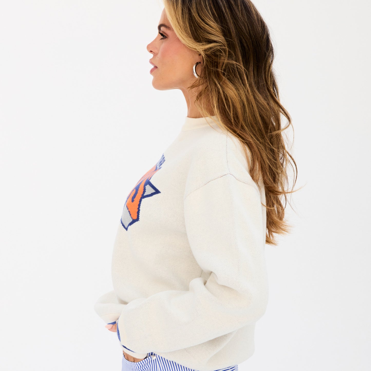 Terez Knicks Sweater Knit Crew