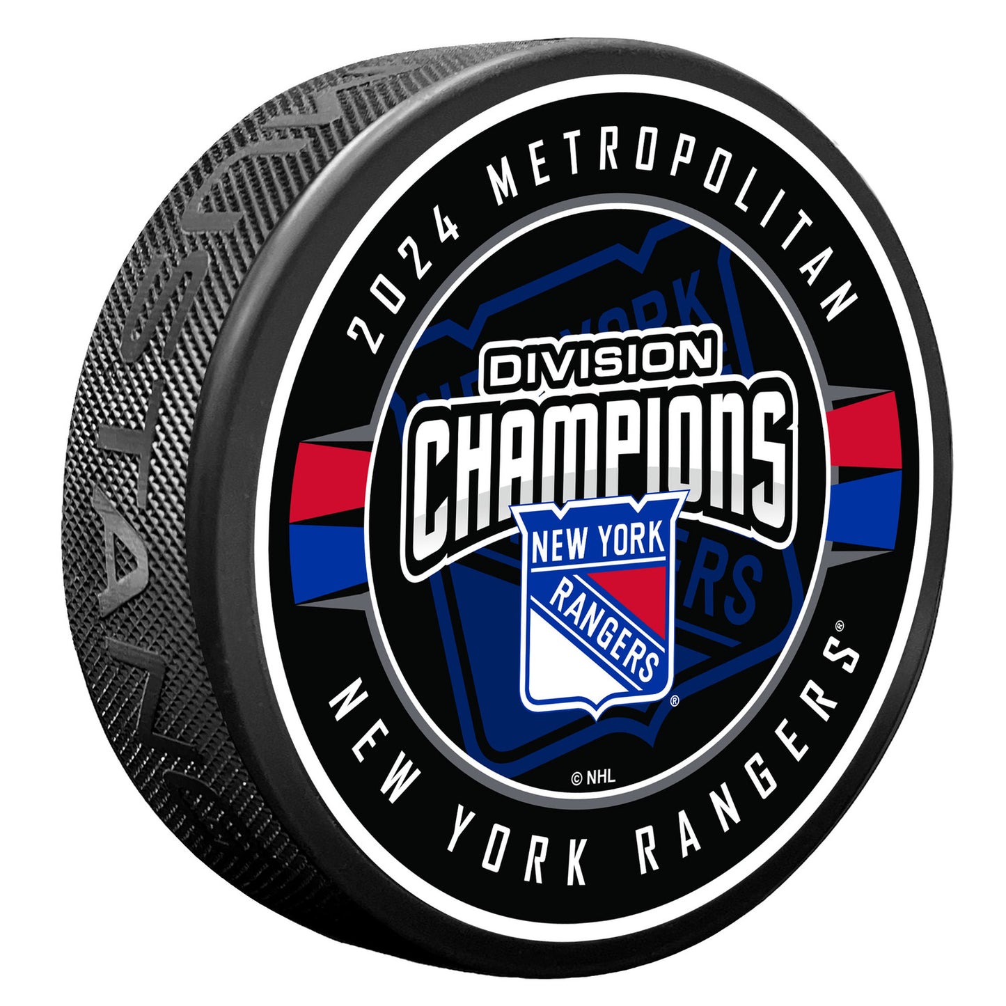 Mustang Rangers 2024 Division Champs Puck - Front View