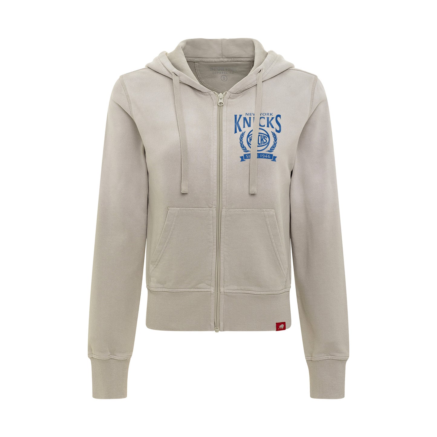 Women's Sportiqe Knicks Mayfair Carli Zip Up In Grey - Front View