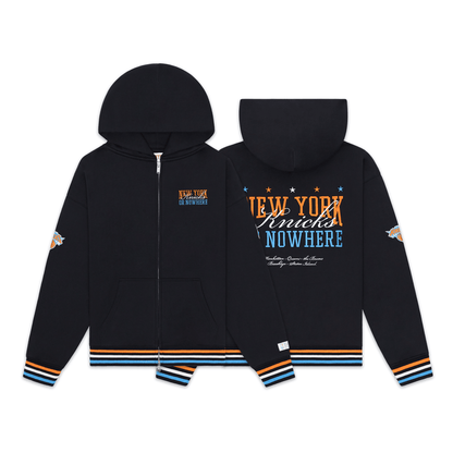 NYON x Knicks Black Crossover Zip Hoodie