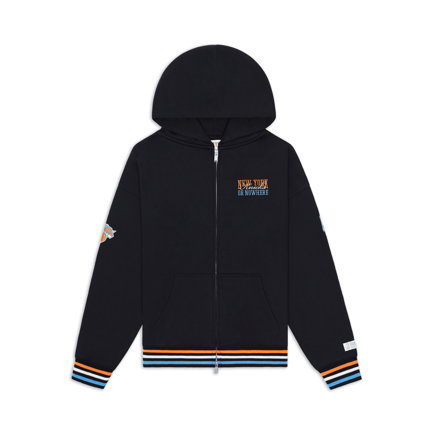 NYON x Knicks Black Crossover Zip Hoodie