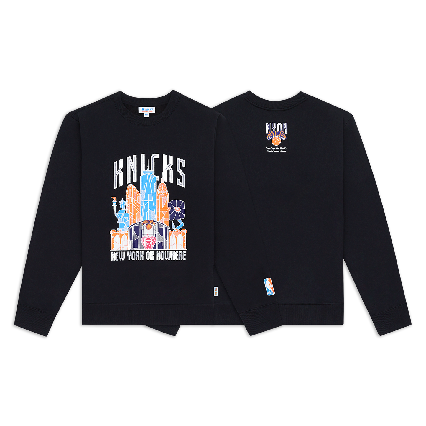 NYON x Knicks Skyscraper Black Crewneck