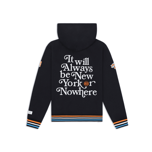 NYON x Knicks Black Embroidered Motto Hood