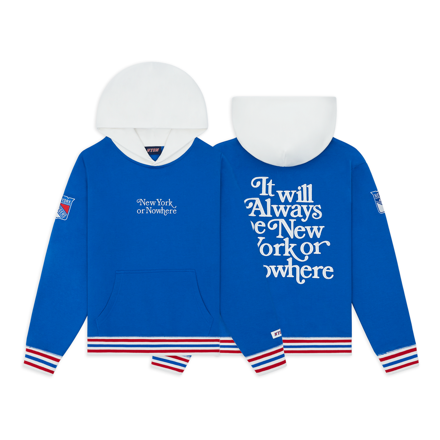 NYON x Rangers Royal Motto Hoodie