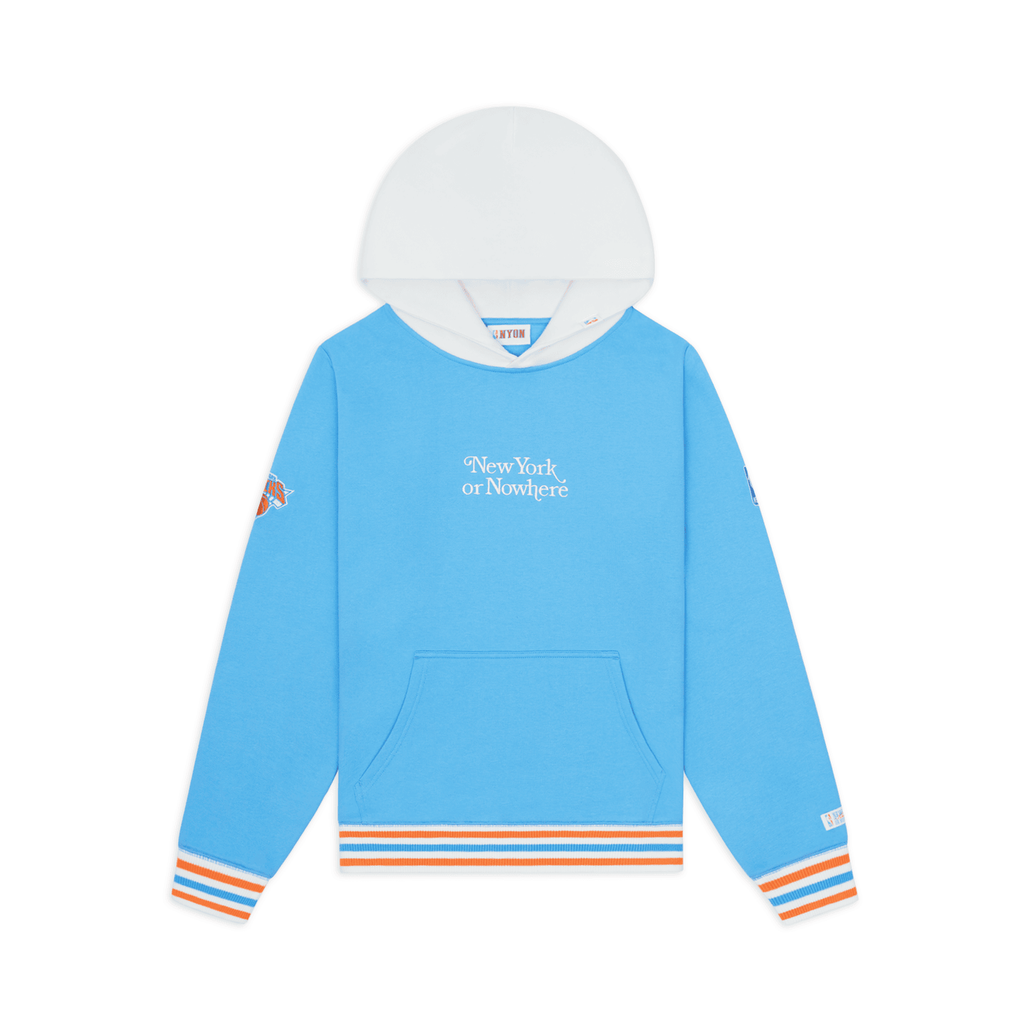 NYON x Knicks Blue Embroidered Motto Hood