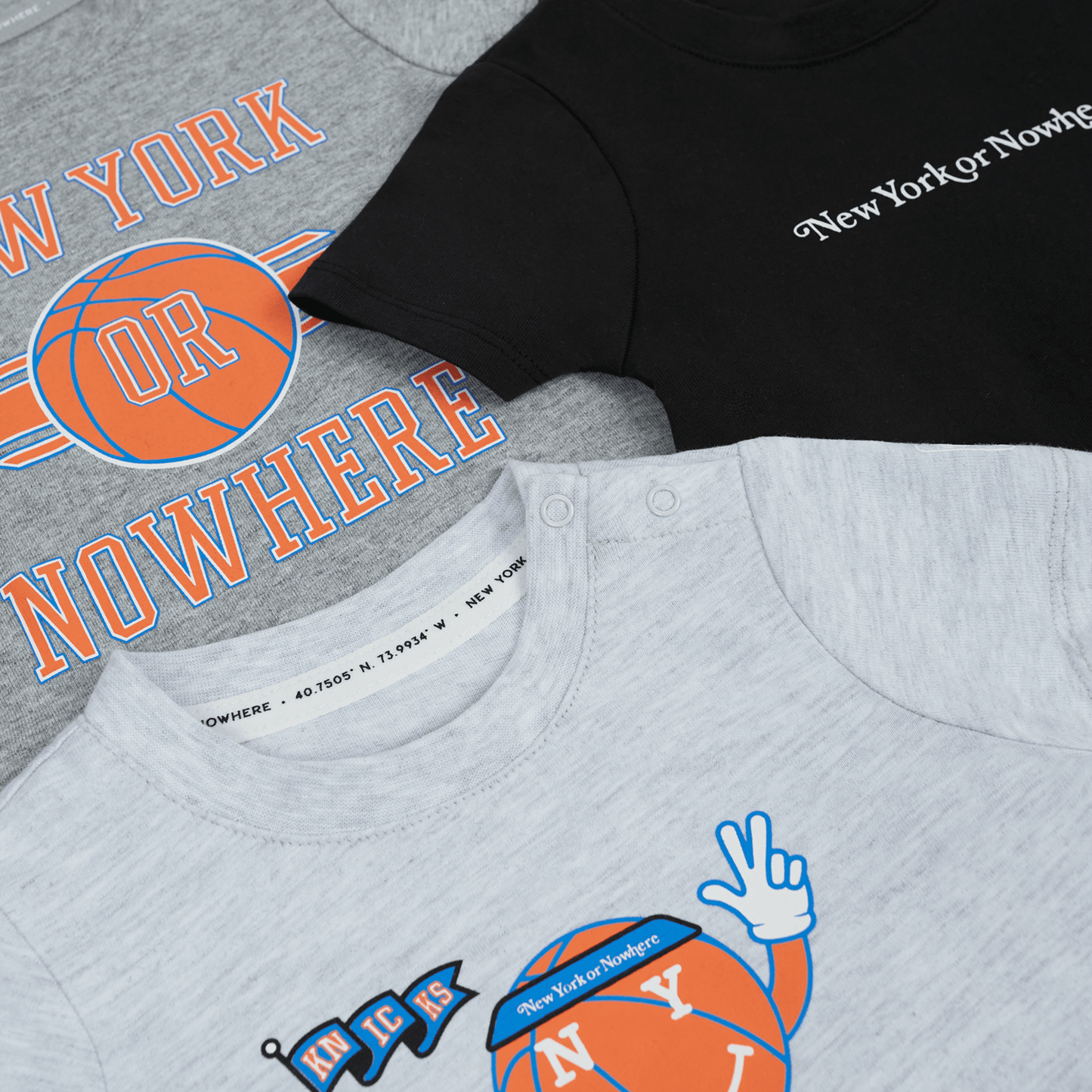 NYON x Knicks Infant Signature Black Mini Tee - Everything View