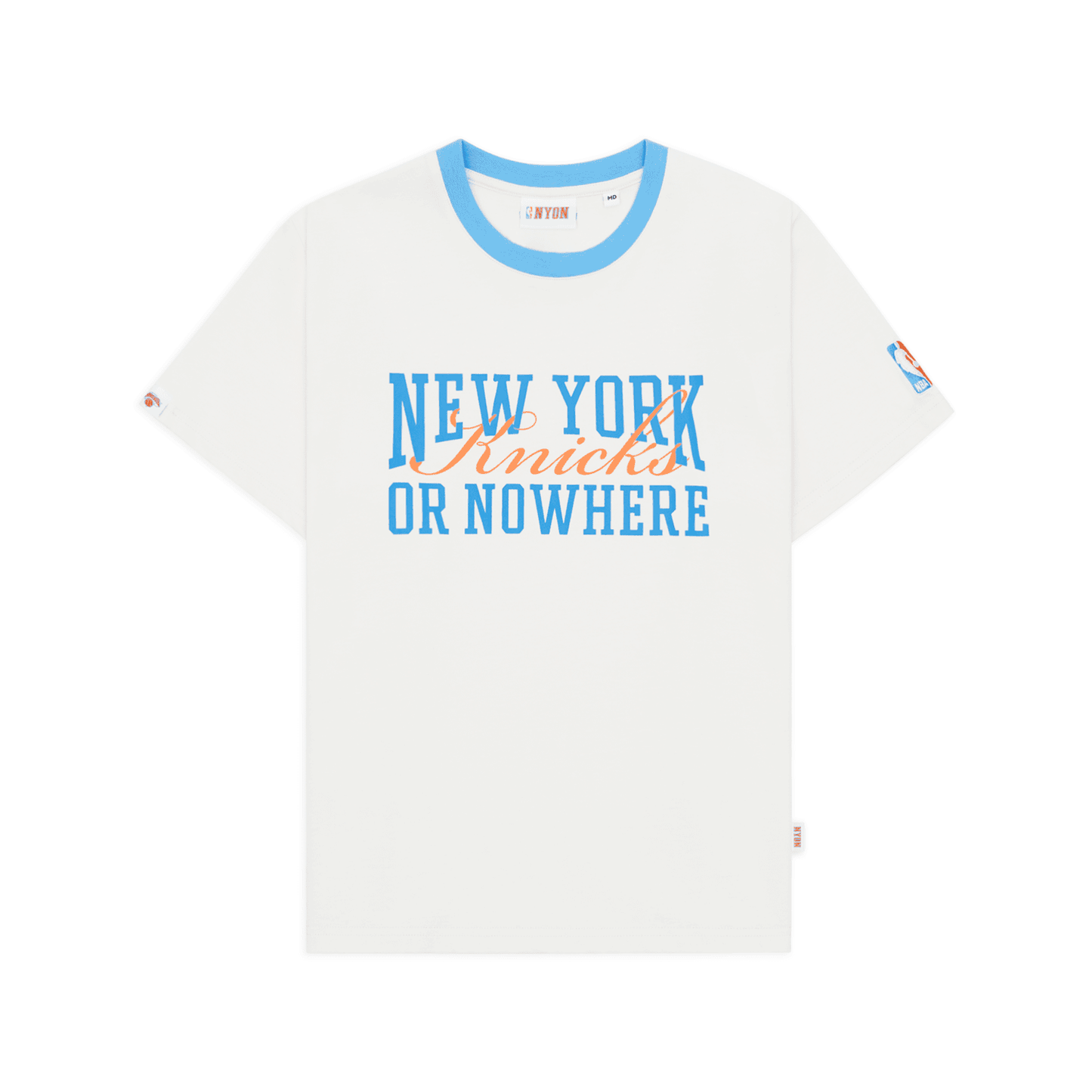 Women's NYON x Knicks Crossover Ringer Cream Tee