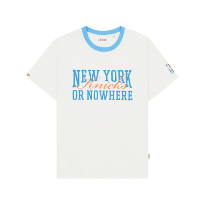 Women's NYON x Knicks Crossover Ringer Cream Tee