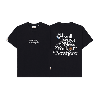 Women's NYON x Knicks Black Motto Tee