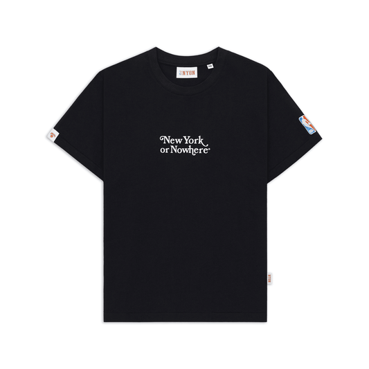 Women's NYON x Knicks Black Motto Tee