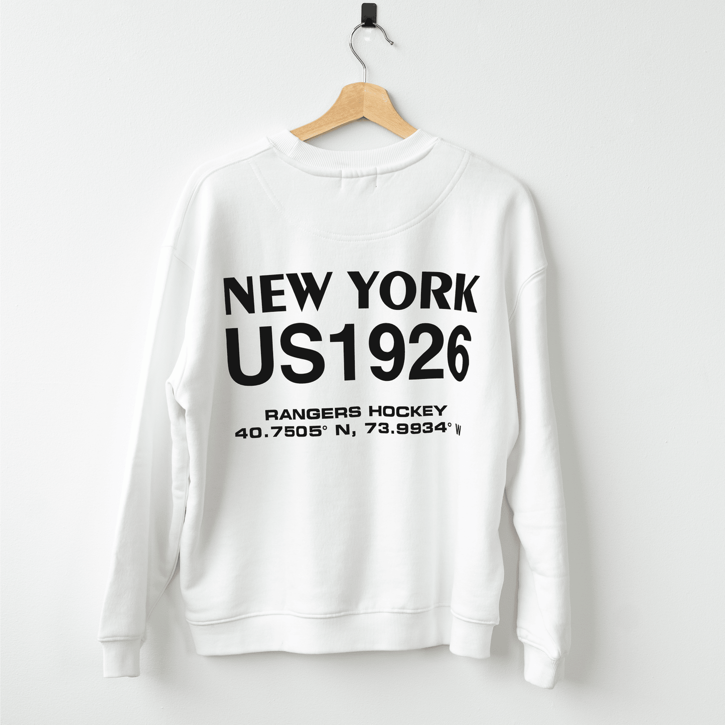 Women's Line Change Rangers NYR Modern White Crew - Back View 2