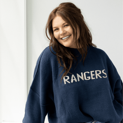 Women's Line Change Rangers NYR Team Knit Navy Sweater