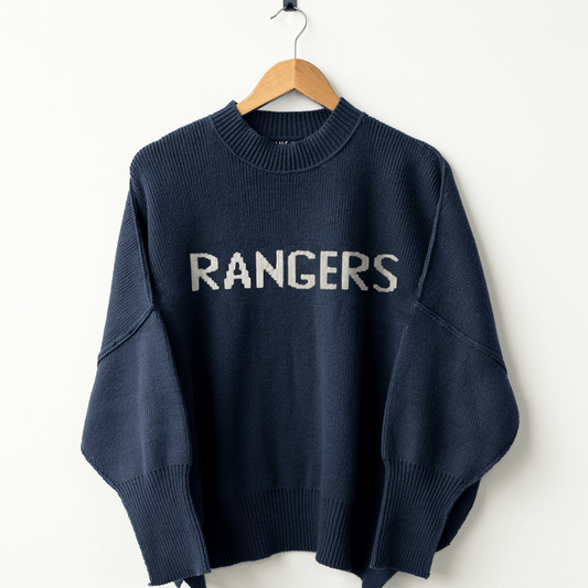 Women's Line Change Rangers NYR Team Knit Navy Sweater