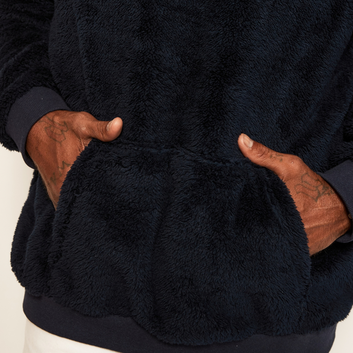 Jill Martin Knicks Navy Unisex Classic Sherpa Hoodie