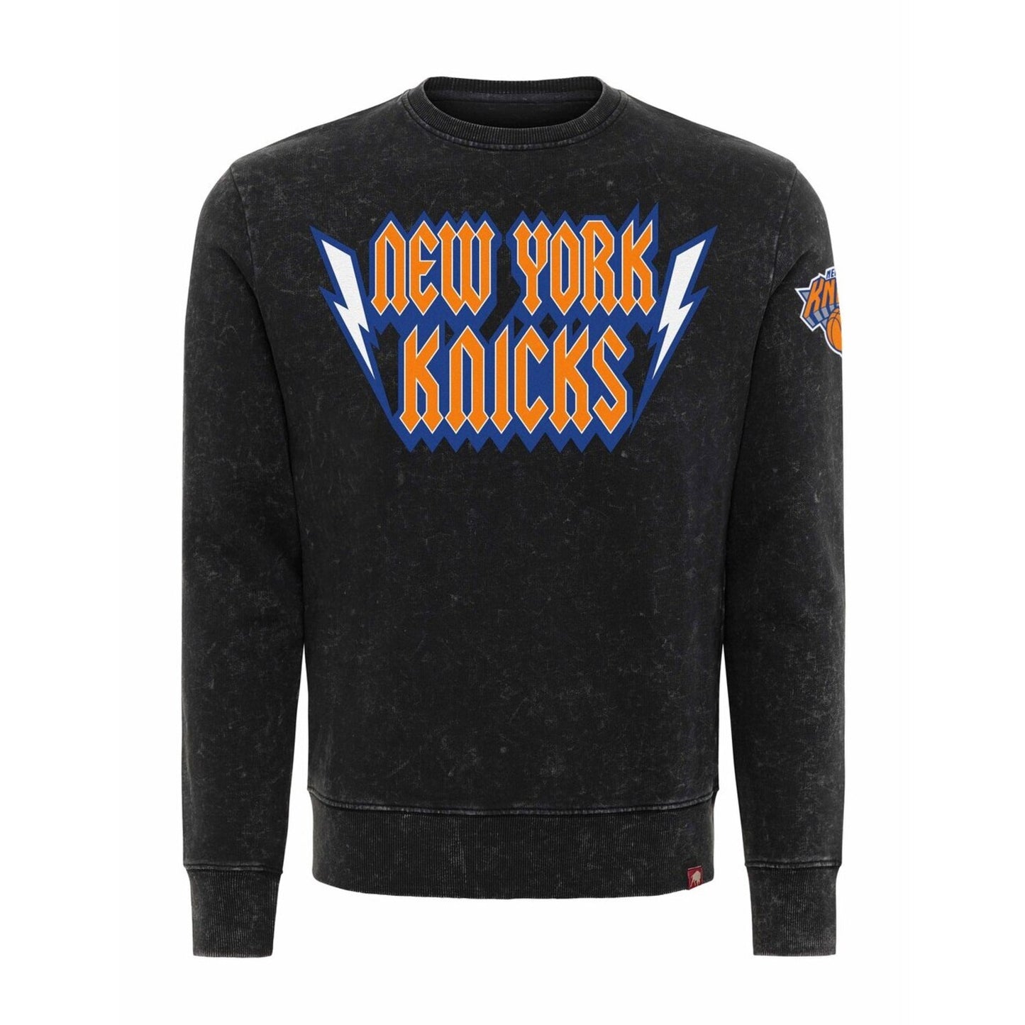 Sportiqe Knicks Freddy Bolt Crewneck In Black - Front View