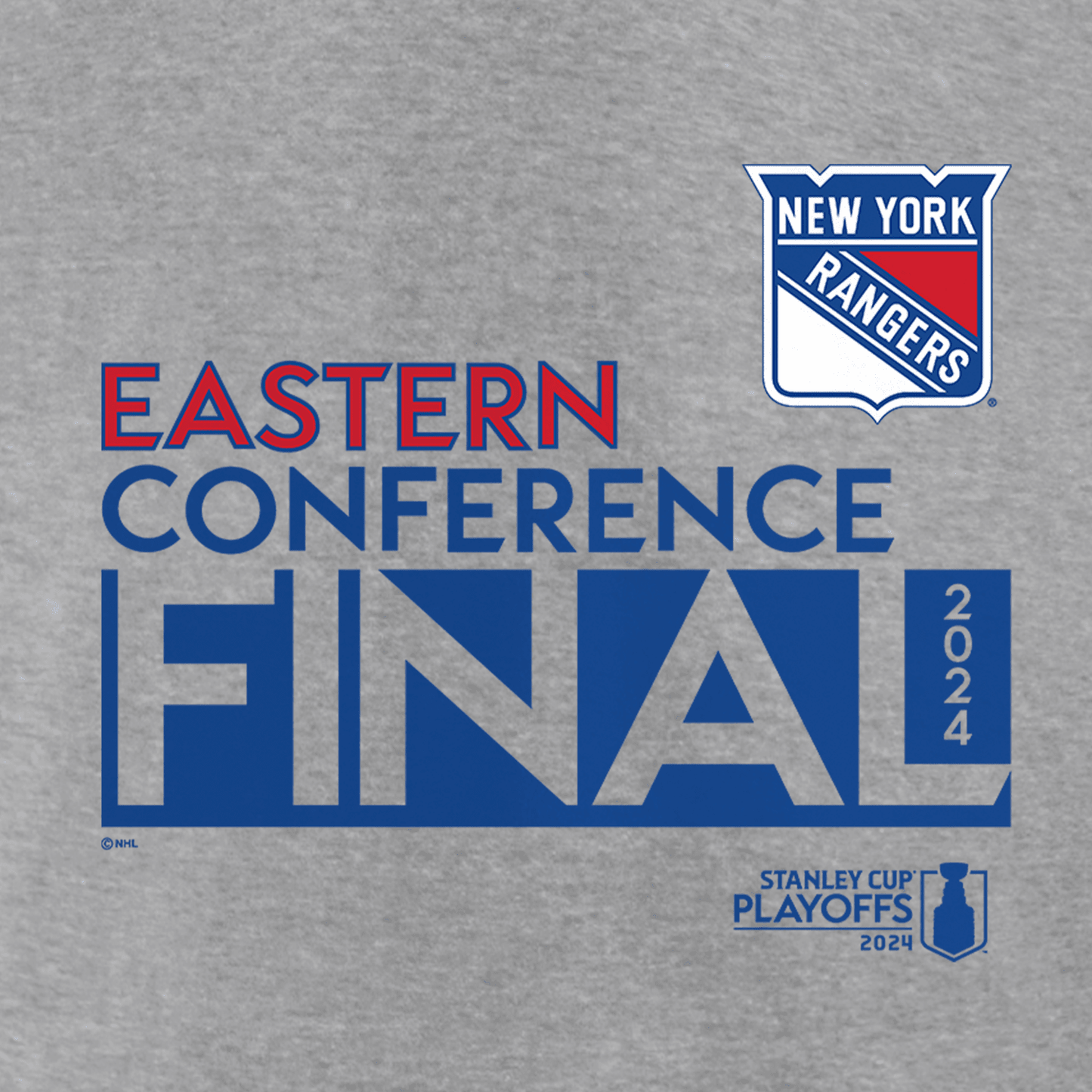 Fanatics Rangers 23-24 Contender Conference Finals Participant Tee In Grey - Logo View