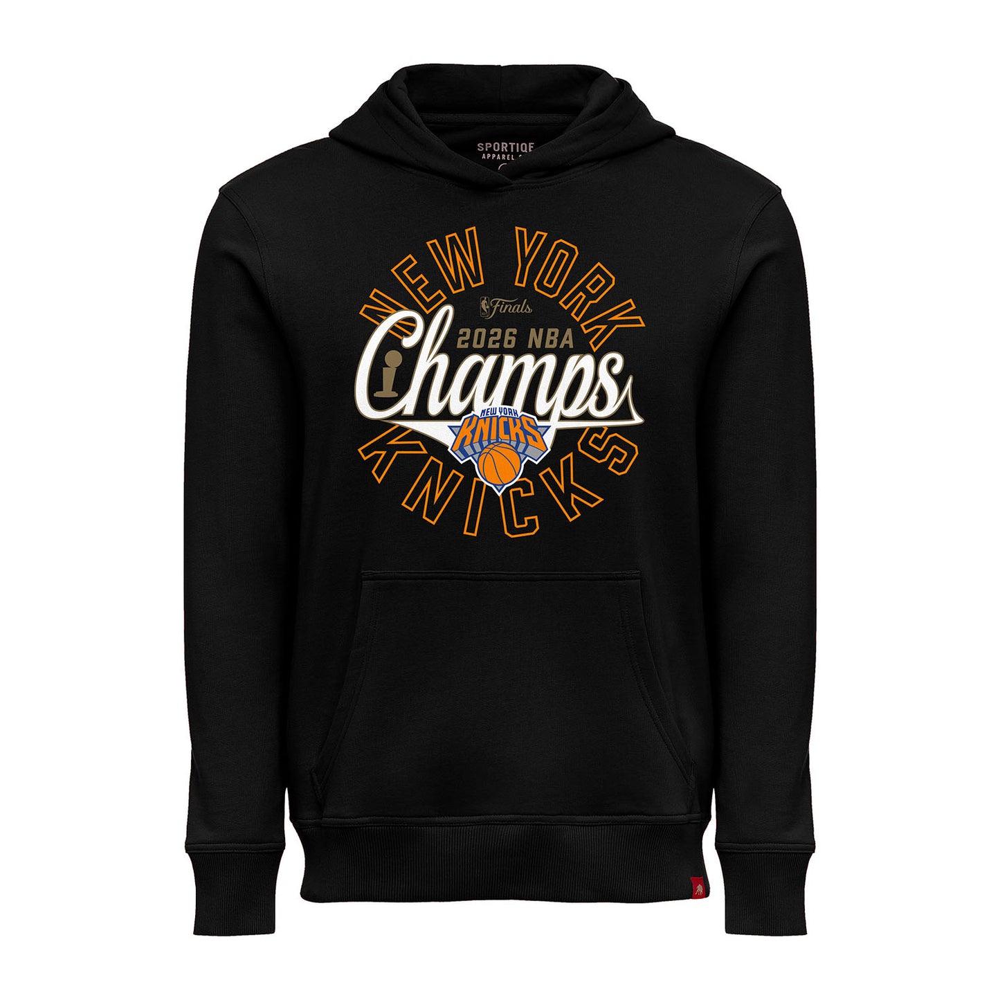 Sportiqe Knicks 2026 NBA Champions Drake Black French Terry Hoodie
