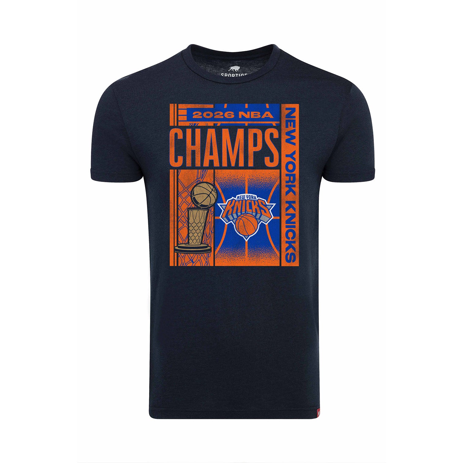 Sportiqe Knicks 2026 NBA Champions Navy Comfy Tee – Shop Madison