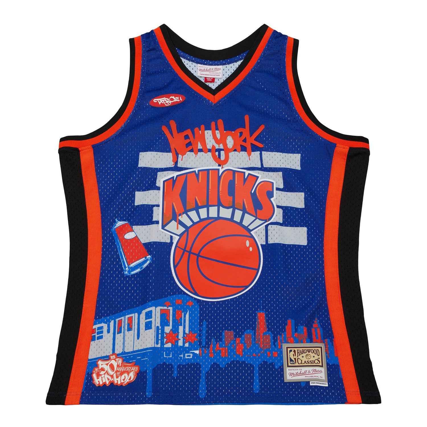 Mitchell Ness Knicks x Tats Cru Hip Hop 50th Anniversary Fashion Jersey