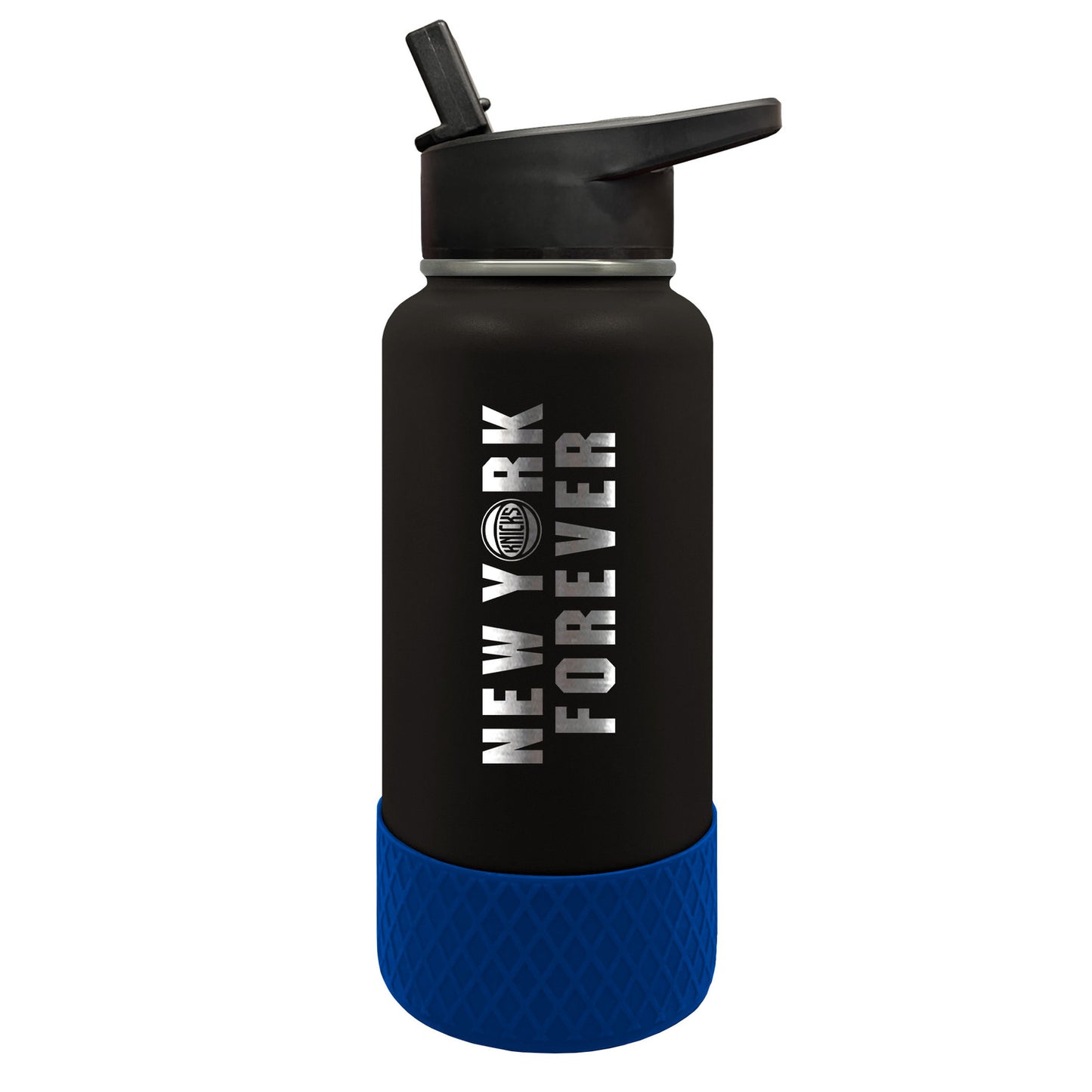 Knicks New York Forever 32oz Thirst Travel Bottle In Black - Front View