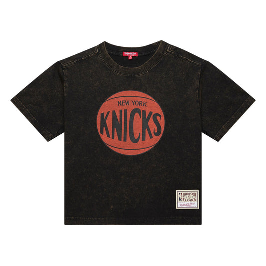 Women's Mitchell & Ness Knicks Bosy Crop Tee