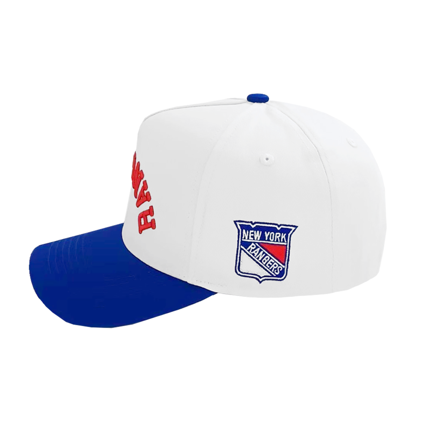 We Bleed Blue Rangers Upside Down Two-Tone Hat - Side View