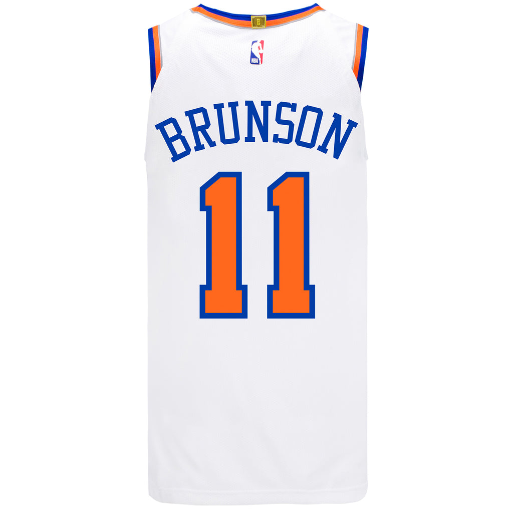 Jalen Brunson Autographed New York Knicks White Jersey JSA – BG