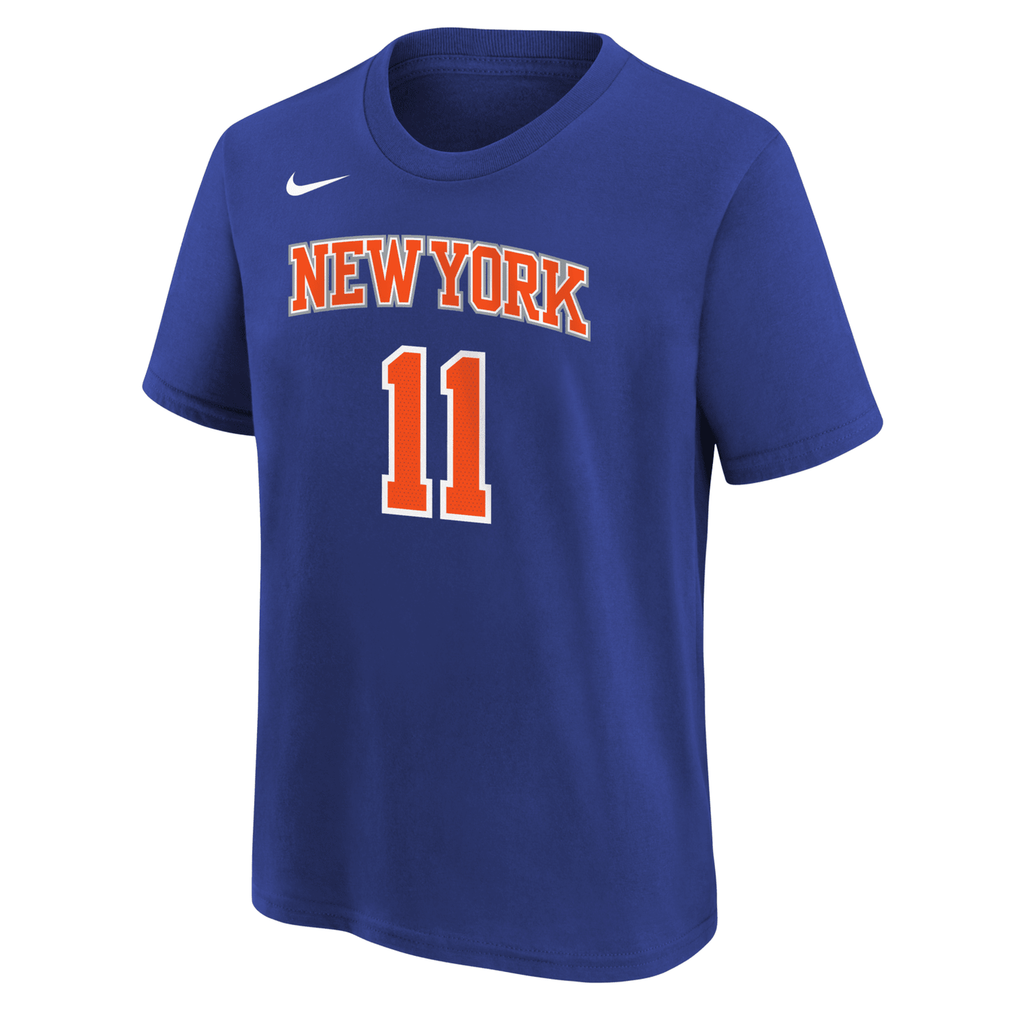 Youth Knicks Brunson Name & Number Tee In Blue - Front View