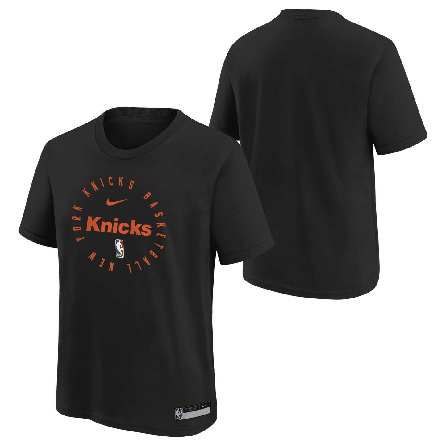 Toddler Nike Knicks Legend Practice Tee In Black - Front & Back View