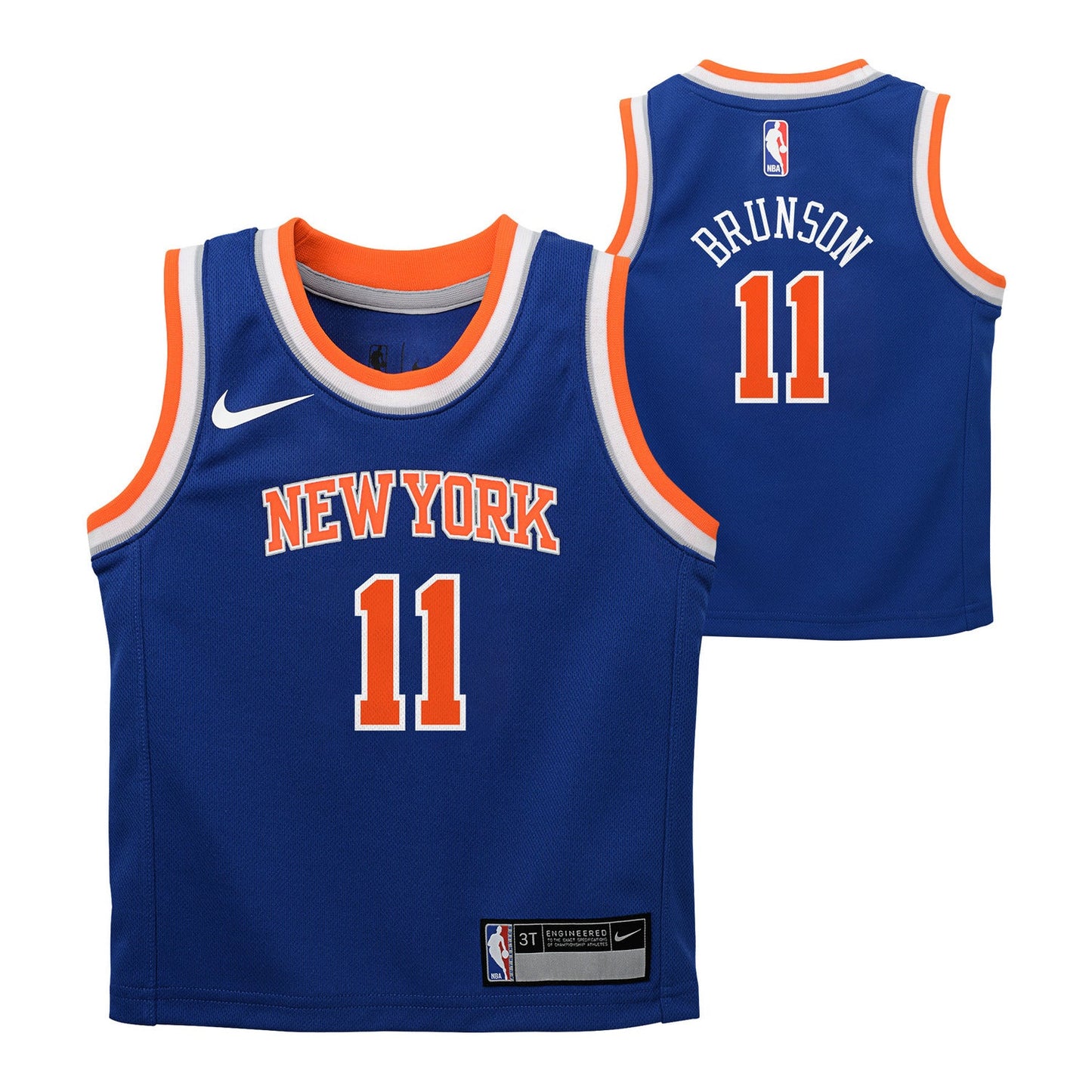 Infant Knicks Brunson Icon Replica Jersey In Blue - Front & Back View