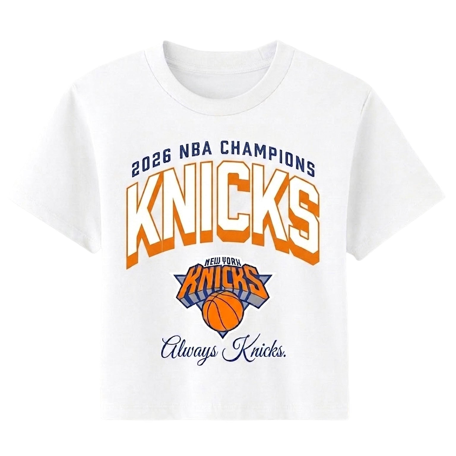 Women's Knicks Exclusive 2026 NBA Champions Crop Tee – Shop