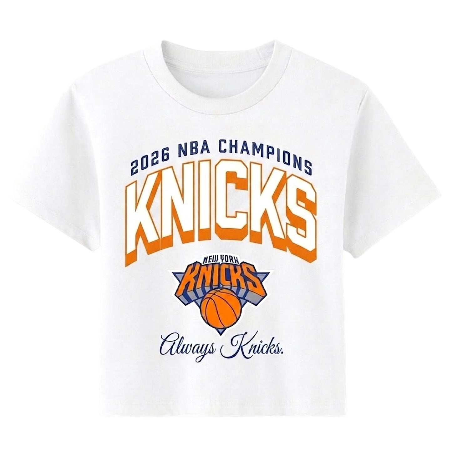 Women's Knicks Exclusive 2026 NBA Champions Crop Tee