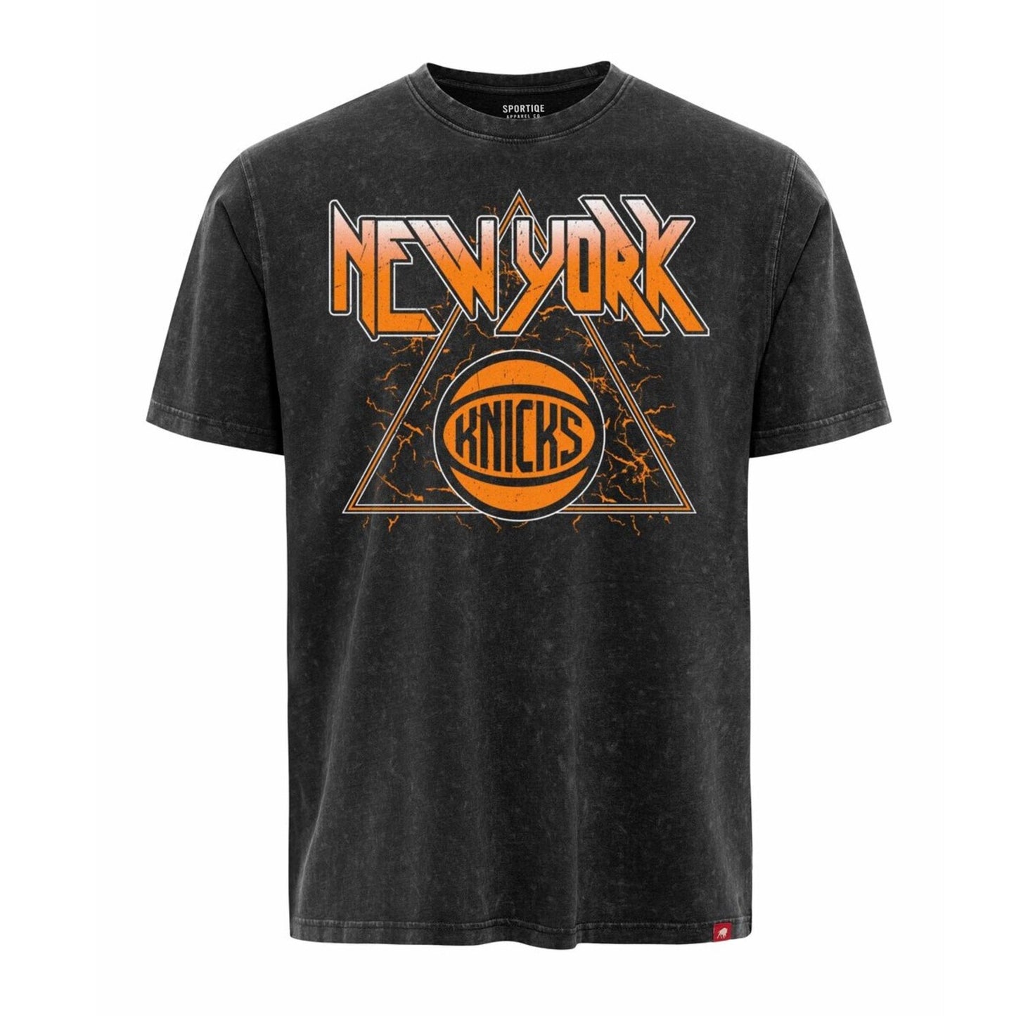 Sportiqe Knicks Angus Leppard Tee In Black - Front View