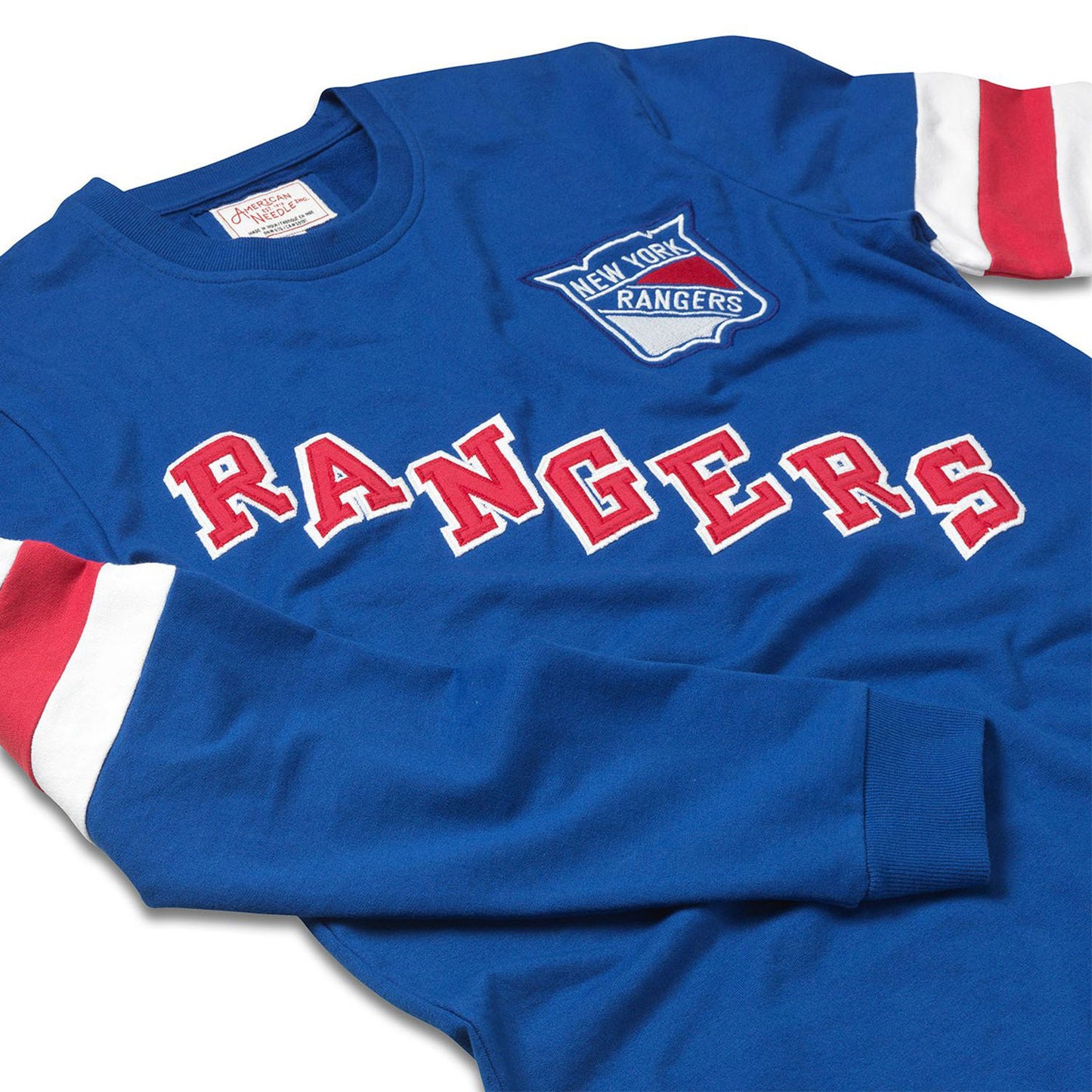 American Needle Rangers Sudbury Longsleeve Crew In Blue - Front View
