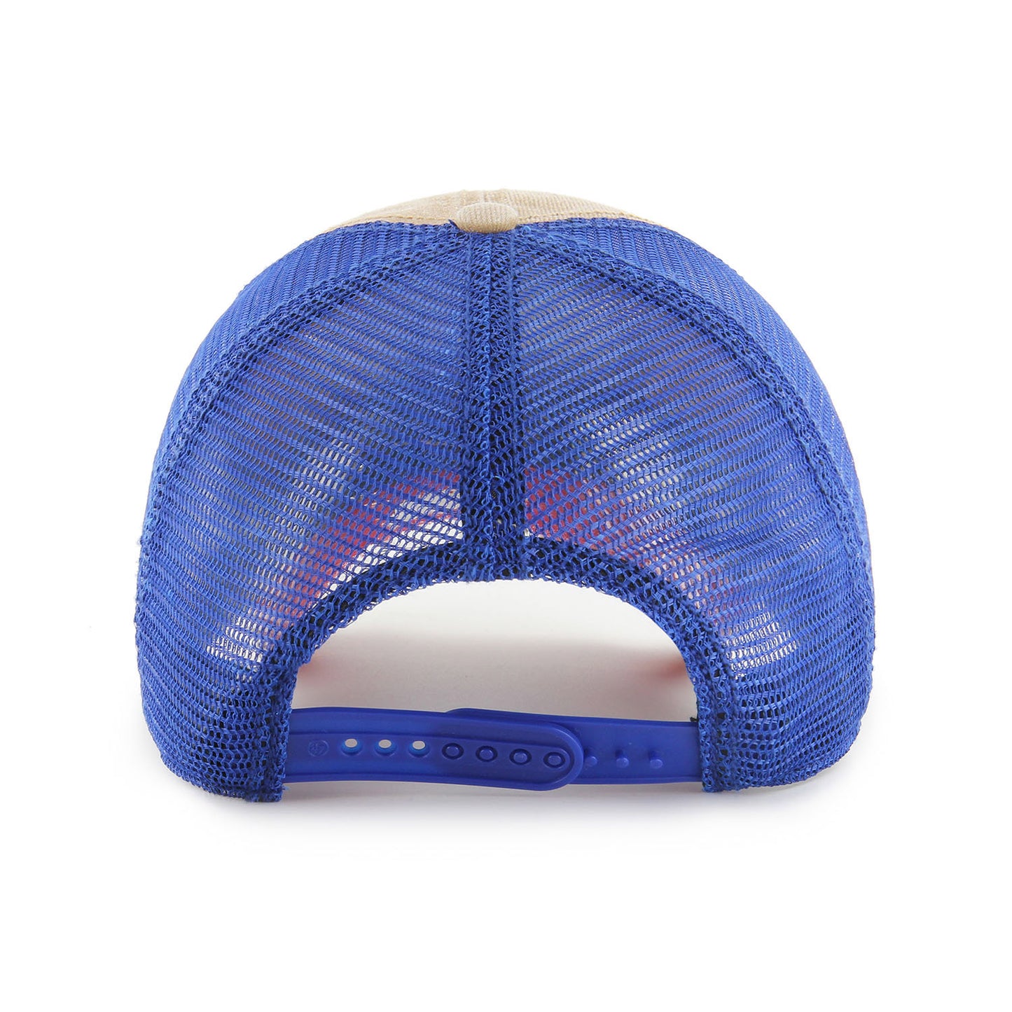 '47 Brand Rangers Dial Khaki Clean Up Hat In Tan & Blue - Back View