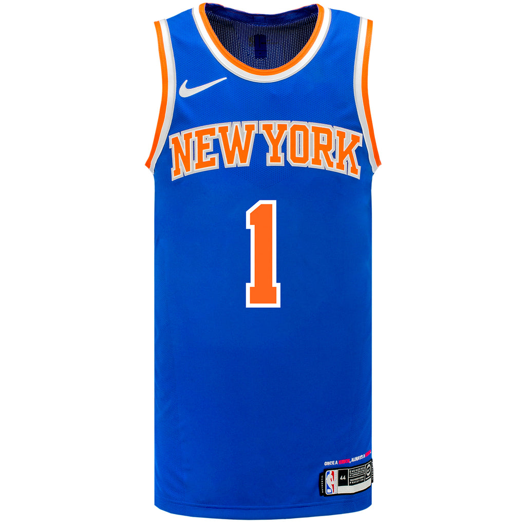 Knicks Nike Obi Toppin White Diamond Authentic Jersey