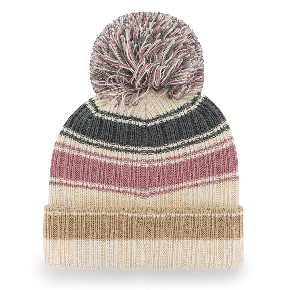 Womens '47 Brand Knicks Daphne Cuff Knit In Pink & Tan - Back View