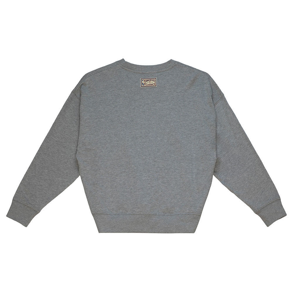 Women's Mitchell & Ness Knicks Knickerbocker Fleece in Grey - Back View