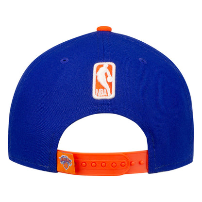 New Era Knicks 9FIFTY Jumbo Snapback Hat in Blue - Back View