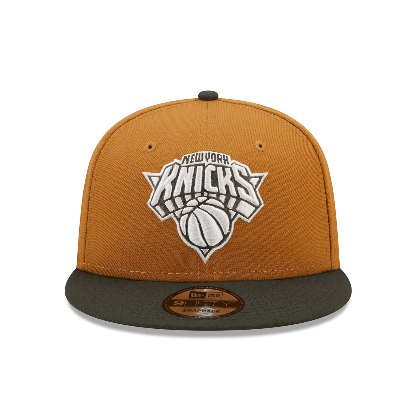 New Era Knicks Two Tone Light Bronze Snapback - Front View