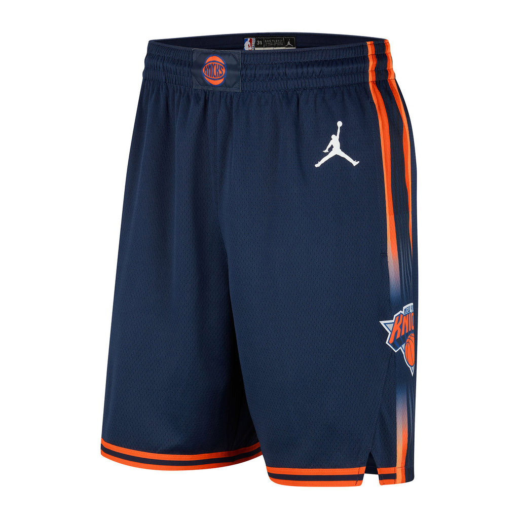 Nike Men's New York Knicks Blue Dri-Fit Pregame Shorts