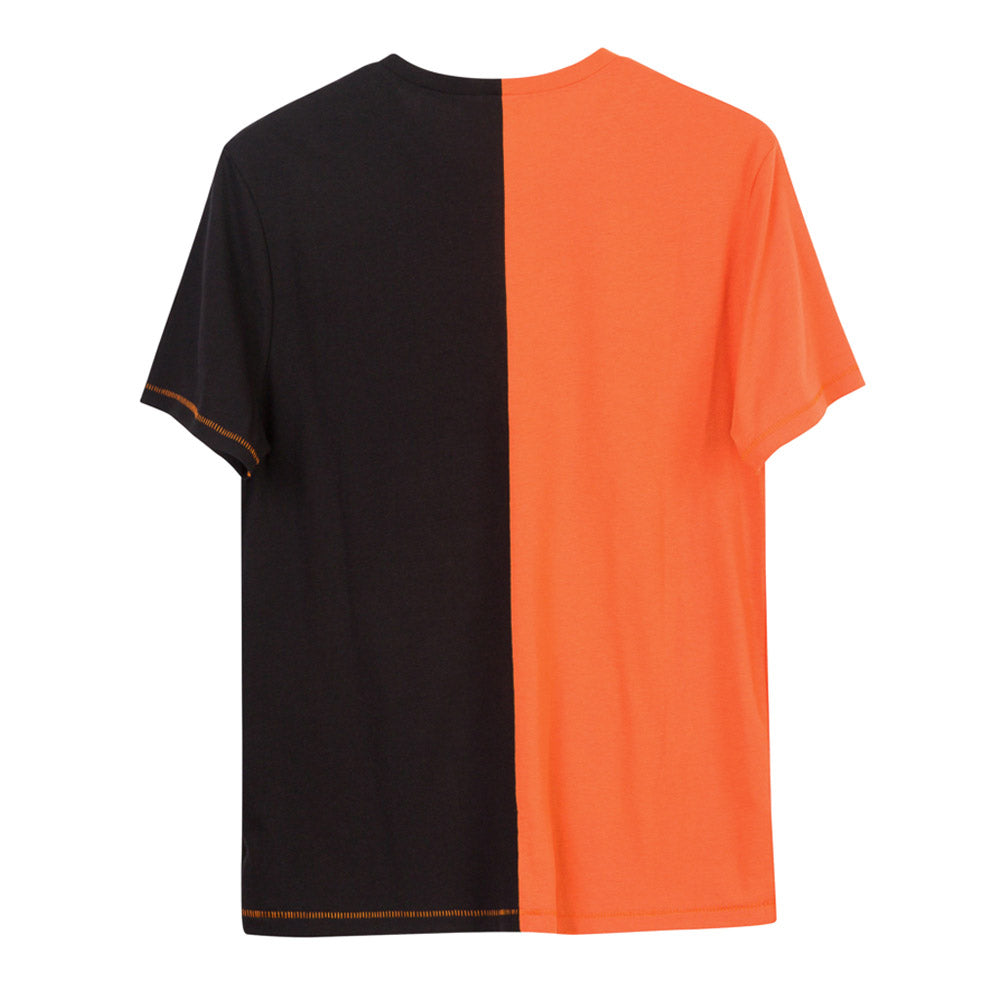 Junk Food Knicks Half Time Tee In Orange, Black & Blue - Back View