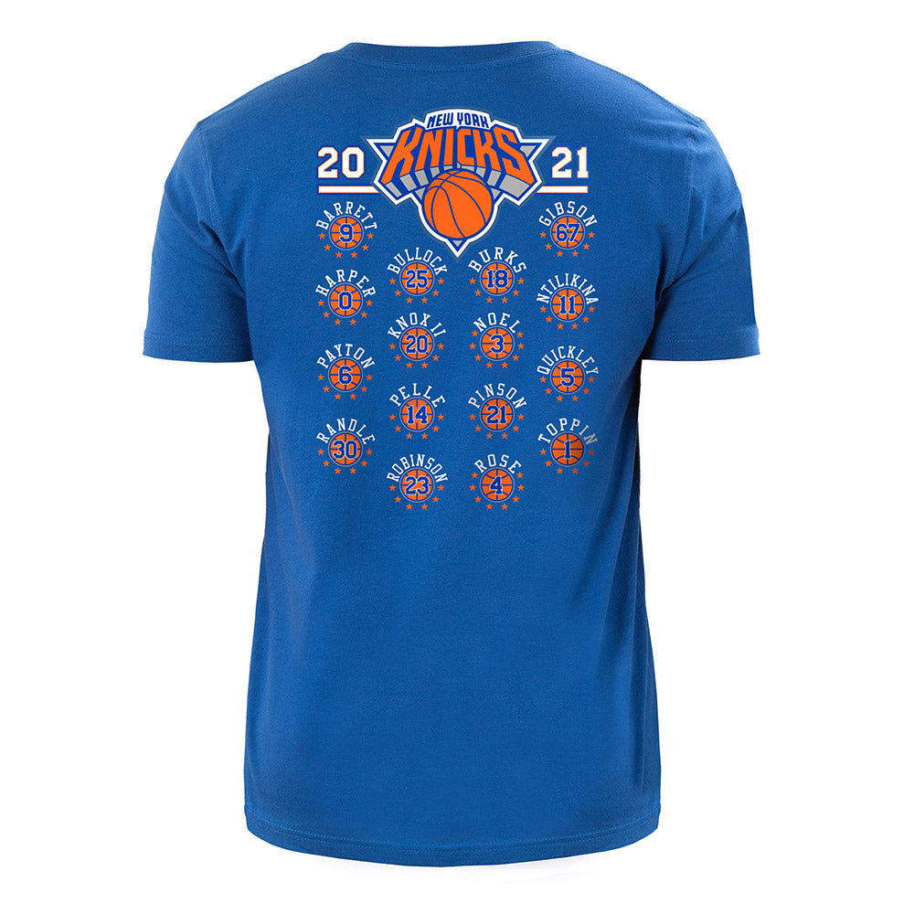 Mens New Era We Here Roster Tee in Royal Blue - Back View