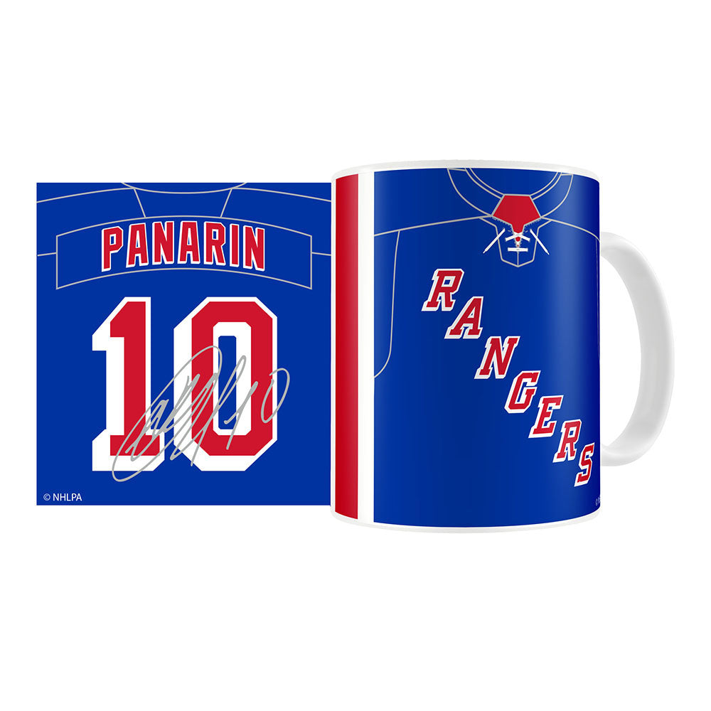 Mustang Artemi Panarin 15 oz. Jersey Coffee Mug in Blue - Full View